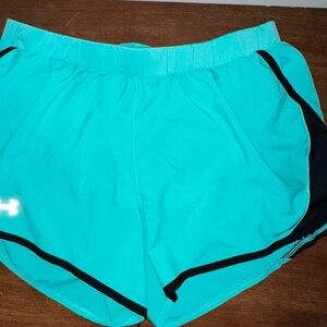 Under Armour Teal and Light Teal Athletic Shorts